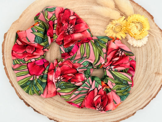 Modal Scrunchie Blumen rosa