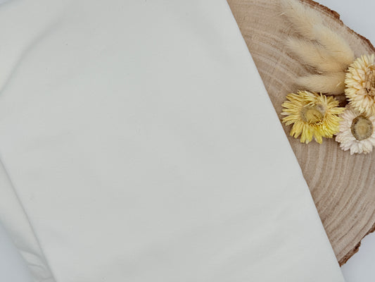 Jersey Reststück Creme weiß uni