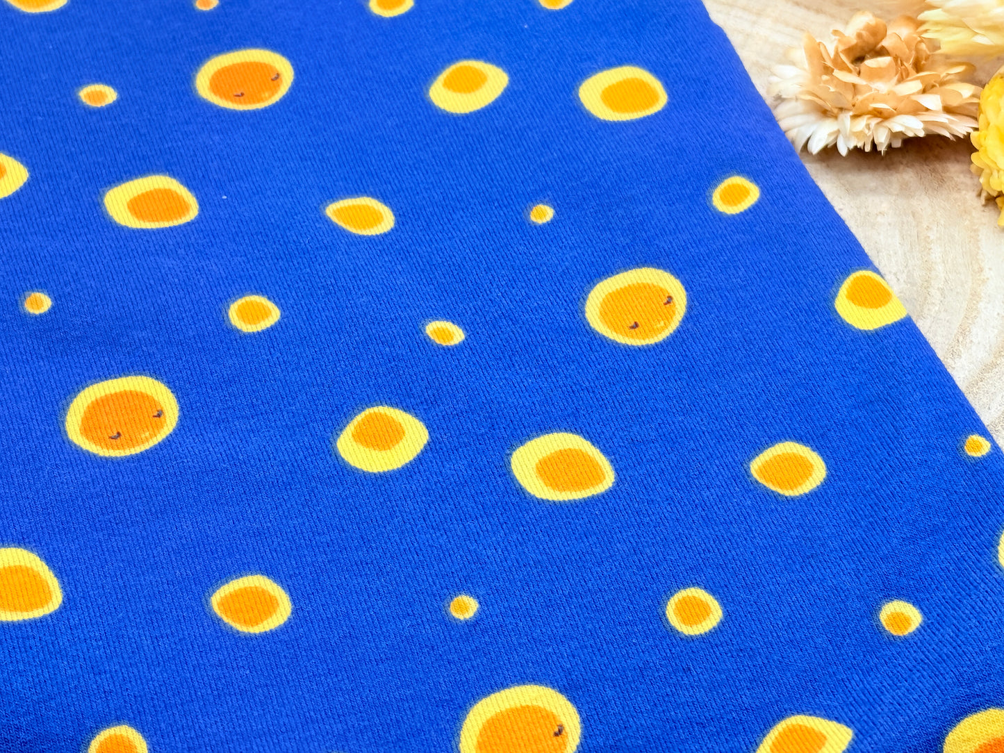 Jersey Reststück kleiner Mond (Lillestoff) blau