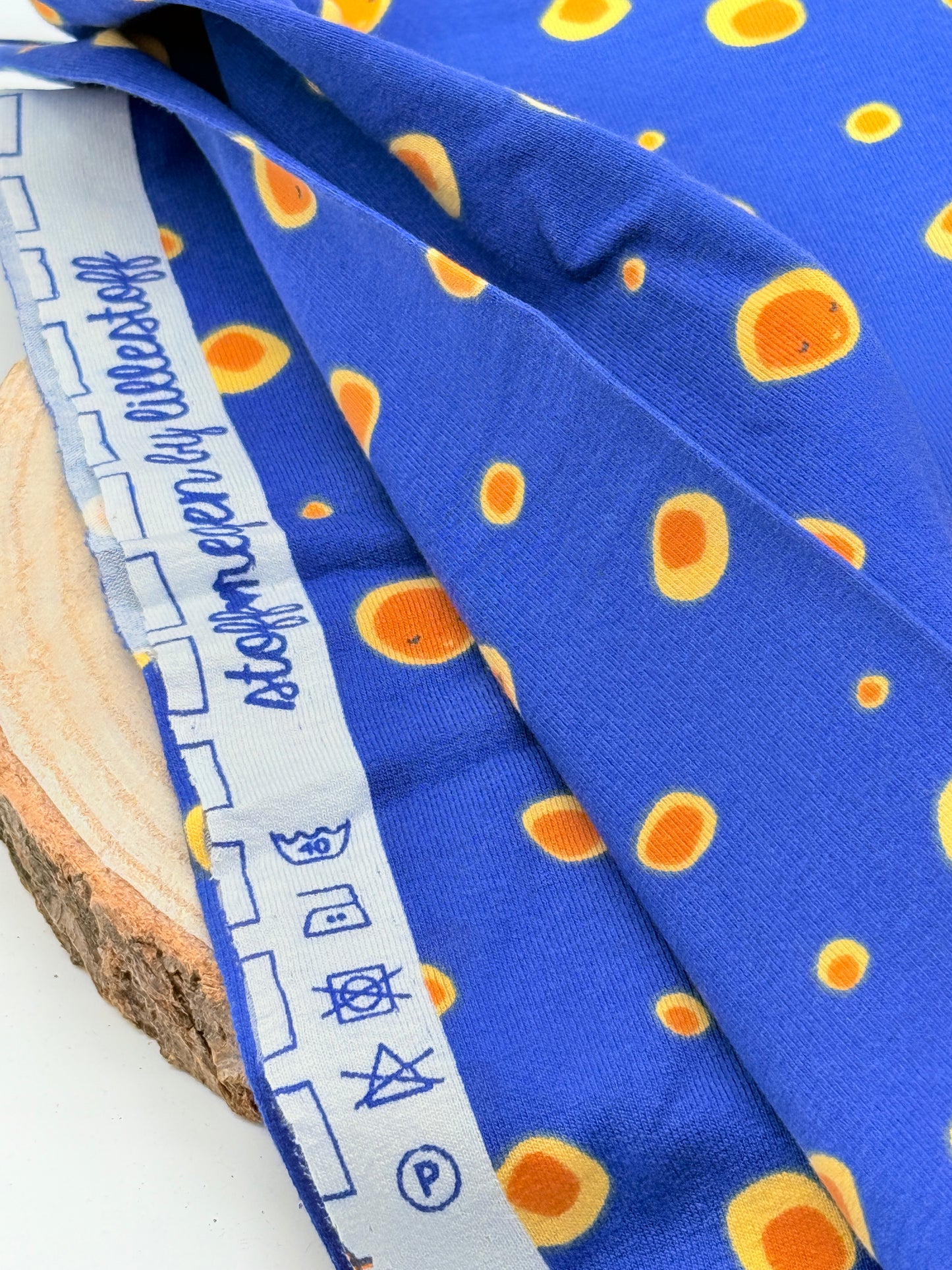 Jersey Reststück kleiner Mond (Lillestoff) blau