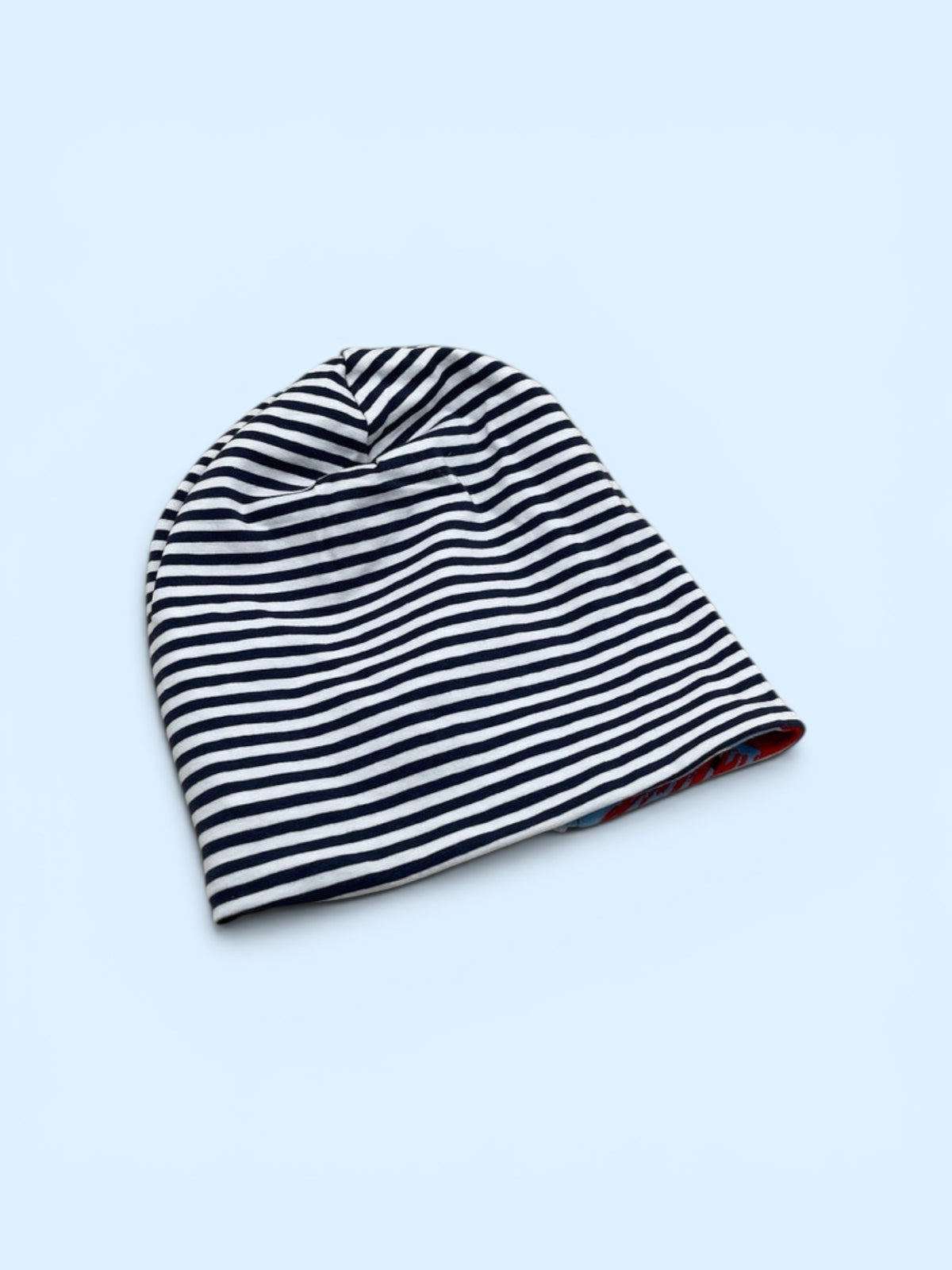 Wende-Beanie für Kinder – Sternen Design Blau