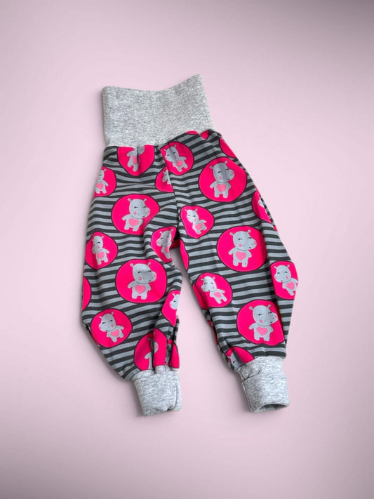Pumphose Nilpferd rosa/grau Gr. 68
