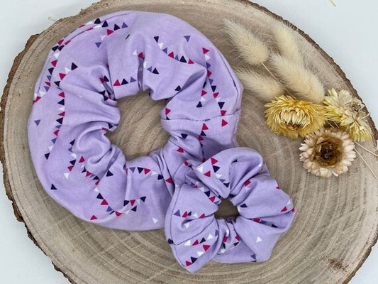 Scrunchie Haargummi Wimpelkette lila