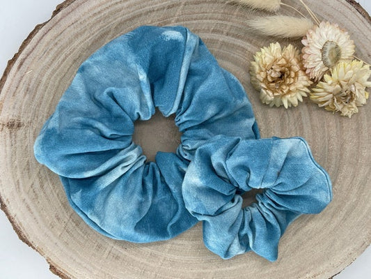 Scrunchie Haargummi Batik blau