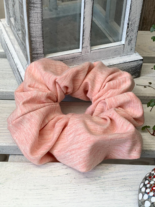 Scrunchie Haargummi elastisches Haarband für feines oder dickes Haar Uni rosa meliert