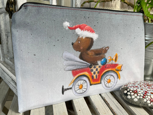 Stylische Federtasche Stifttasche Mäppchen Kosmetik kleine Tasche weihnachtstour